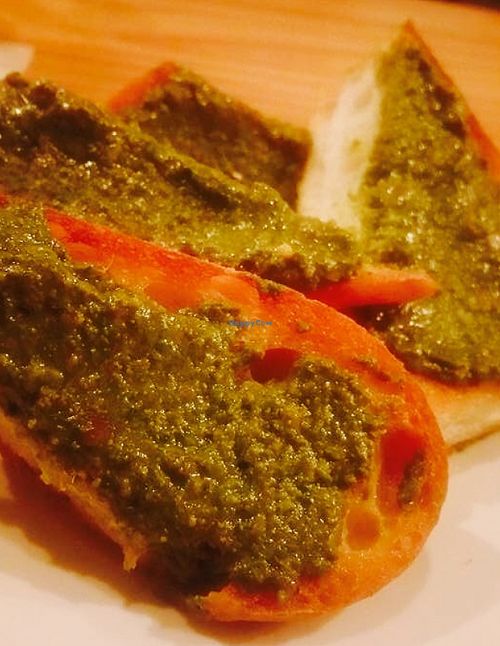 Pesto toast at Of Roots and Blooms - Pop-up in Portland