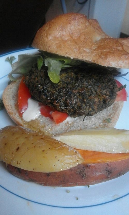 tempeh spinach burger at WILD in Antwerpen