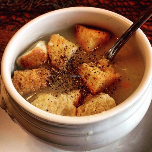 delicious daily special scorzonera soup at Geiers Gambrinus in Ganserndorf