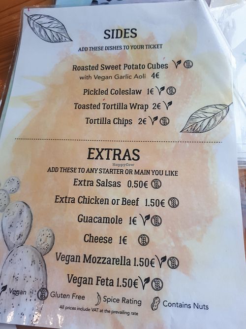 Menu at Beats & Burritos in Lagos
