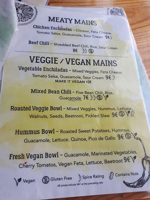 Menu at Beats & Burritos in Lagos