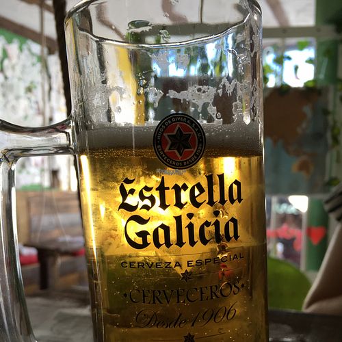 nice beer - Estrella Galicia at Beats & Burritos in Lagos