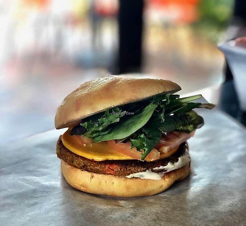 Vegan sausage sandwich at Jolly Beans Cafe in Henderson