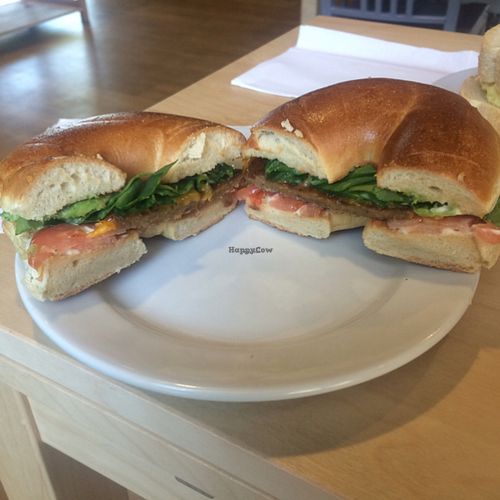 Green thumb breakfast bagel at Jolly Beans Cafe in Henderson