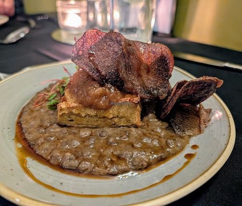 Black lentil dal with pumpkin seed paneer at Harvest Beat in Seattle