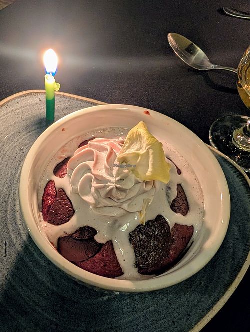 Chocolate lava cake at Harvest Beat in Seattle