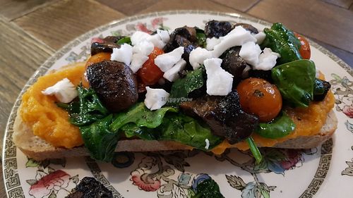 Mushrooms on toast at Mrs Atha's in Leeds