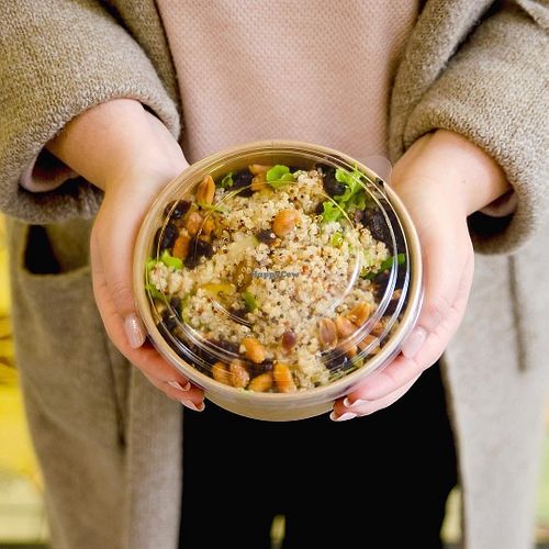quinoa bowl at Up-Kittariki Threpsi in Athens