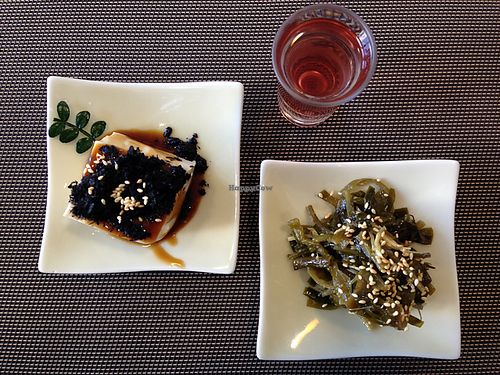 Tofu + Seaweed + Fruit vinegar at Hsia An Chu Vegetarian in Taitung