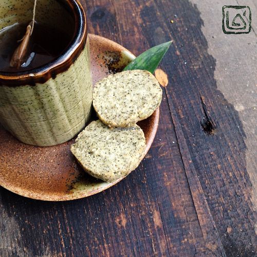 Combo tea + cookies (earl grey/sesame)  at La Studio in Hanoi