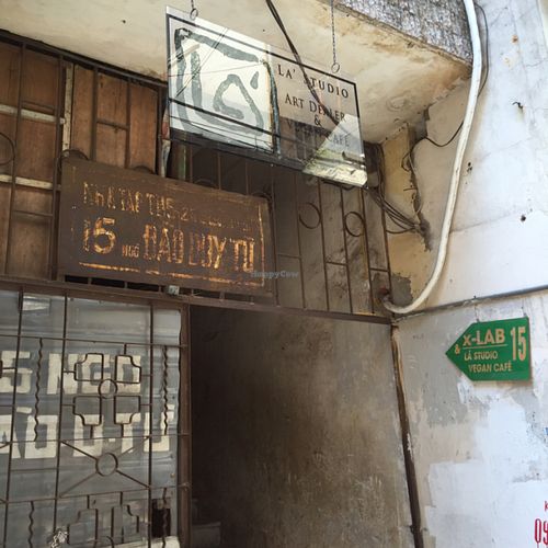 front door downstairs  at La Studio in Hanoi