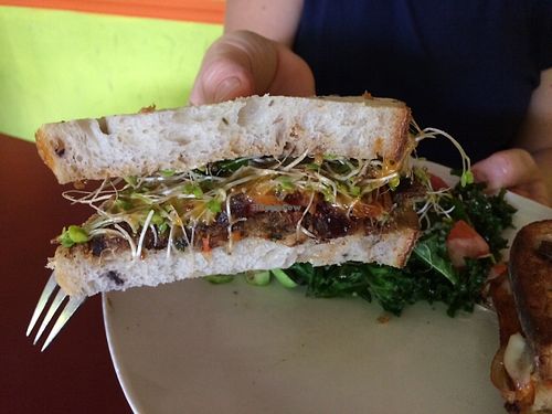 Veggie Burger special of the day! at Eat the Tea in Fort Lauderdale