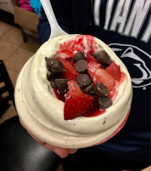 Whip with strawberries and chocolate at Bashful Banana in Ocean City
