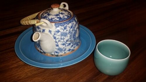 Ginger, Tumeric, honey and lime tea at Simple Things in Kampot