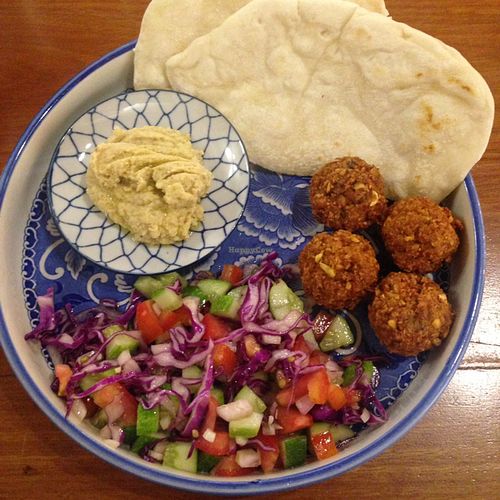 delicious falafels  at Simple Things in Kampot