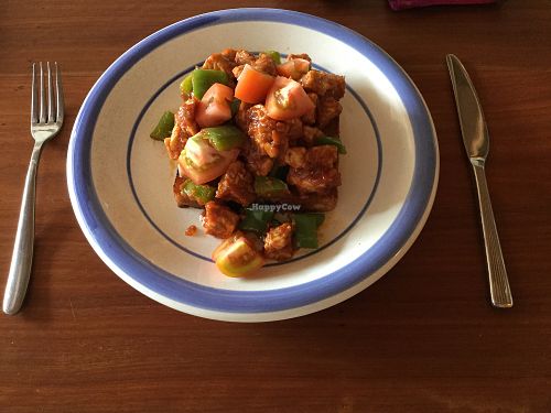 tempeh scramble at Simple Things in Kampot