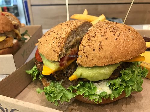 Mexican burger ... wow  at Vegan Love in Budapest