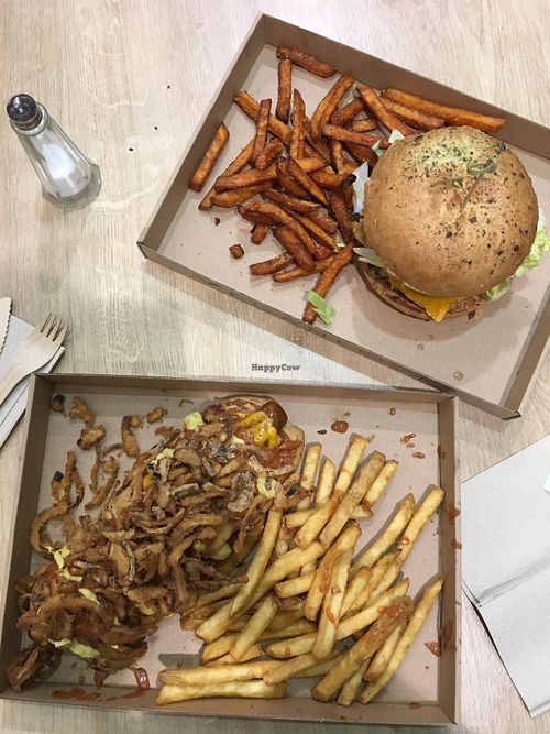 Burger and Hot Dog at Vegan Love in Budapest