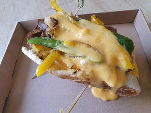 Chilly steak sandwich at Vegan Love in Budapest