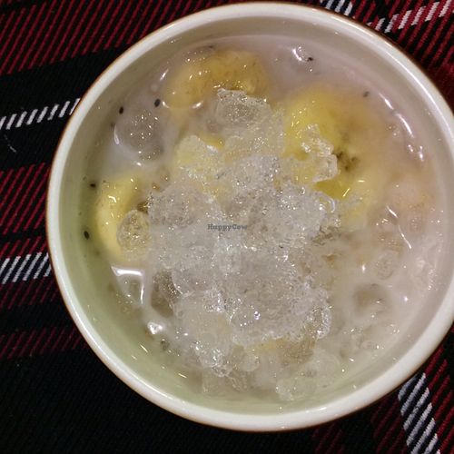 very interesting desert made of banana and coconut milk (I guess)  at An Lac Chay - Hoan Kiem in Hanoi