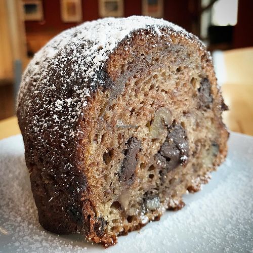 vegan banana cake at Crema Coffee and Bakery in Portland