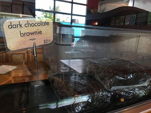Vegan brownie at Crema Coffee and Bakery in Portland