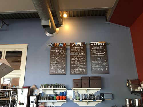 Menu at Crema Coffee and Bakery in Portland
