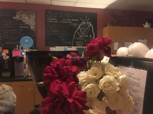 Flowers and smoothies at SE Grind in Portland