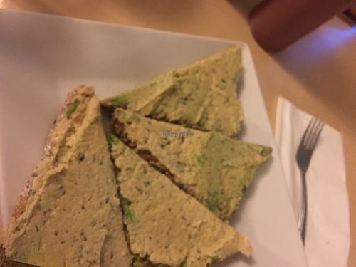 Fun toast with house hummus and avocado with herbs at SE Grind in Portland