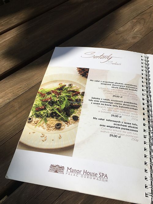Vegan salads at Manor House Spa in Chlewiska