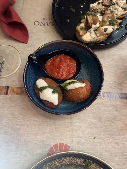 Cheese Arancini   at Rifugio Romano in Rome