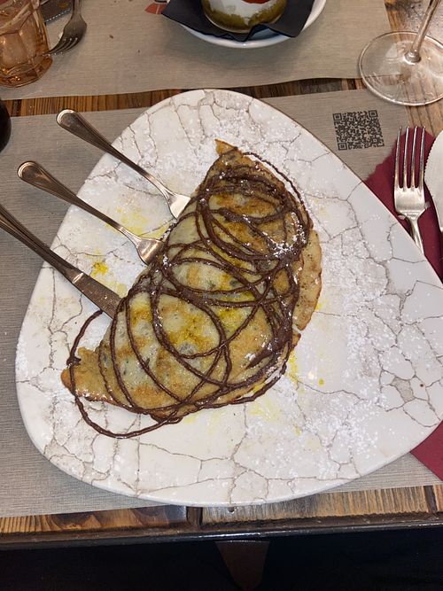 Nutella Pancakes   at Rifugio Romano in Rome