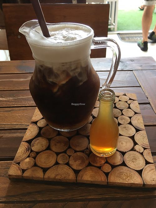 Iced Thai coffee at Pure Vegan Heaven - Chalong  in Phuket