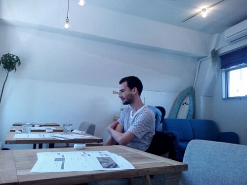 Top floor interior at Re:Nature Organic Cafe in Tokyo