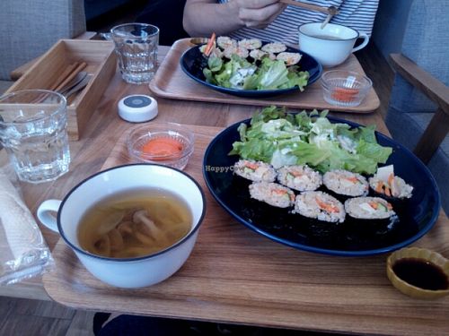 Today's Brown Rice Plate - Brown Rice Maki Sushi at Re:Nature Organic Cafe in Tokyo