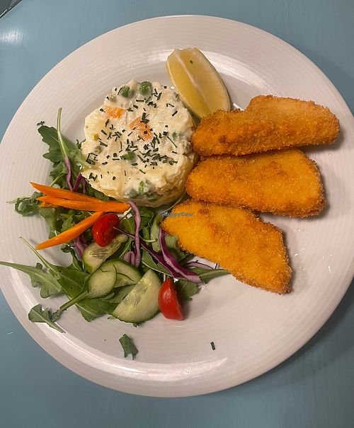 Celery Schnitzel   at Herbivore in Prague