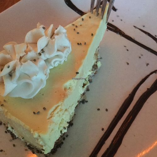 passionfruit cheesecake, made just for Epif at Rawdacious in Portland