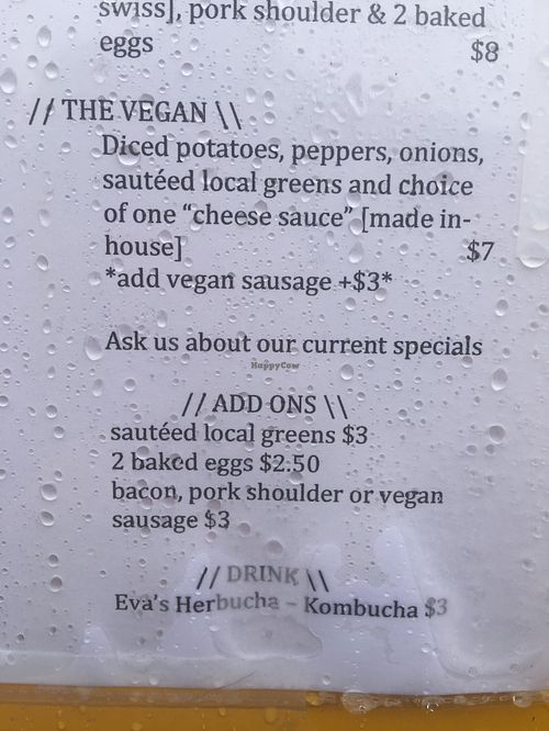 Menu at Hash It Out - Food Truck in Portland
