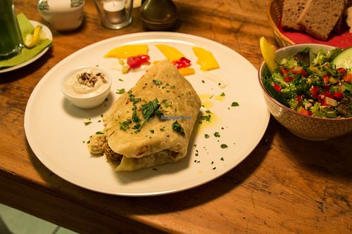 Lentil wrap at Janoszek in Saarbrucken