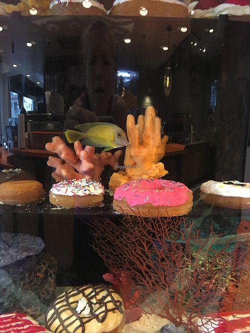 Las Vegas Donut Bar fish tank - yes, live fishy  at Donut Bar in Las Vegas