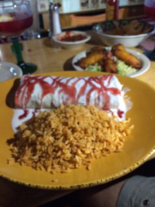 sweet potato burrito  at Los Amigos in Atlantic City