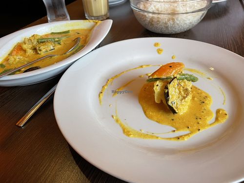 Avial - Sautéed vegetables in light mustard curry  at Madhuban in Innsbruck