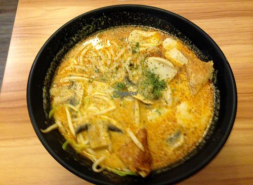 Laksa at VegCafe in Central Singapore
