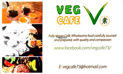name card  at VegCafe in Central Singapore