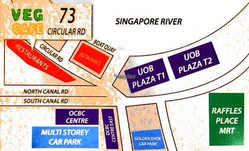 name card  at VegCafe in Central Singapore