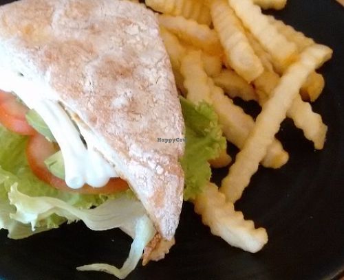 Avocado ciabatta at VegCafe in Central Singapore