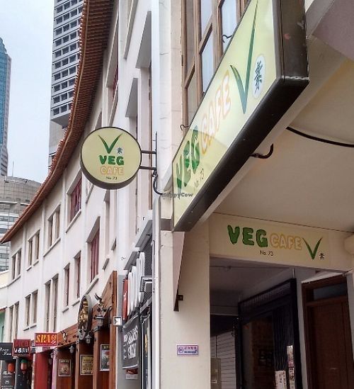 Exterior at VegCafe in Central Singapore