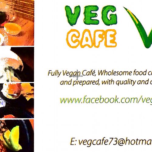 name card front at VegCafe in Central Singapore