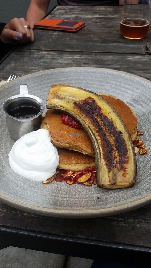 Very excited to see such fantastic vegan food in Queenstown! Best pancakes I have ever eaten, hands down. Friendly staff and a good variety of vegan sweets in the cabinet. Long wait to order, but I imagine that is because we went there around New Years. As far as I can remember there were one or two other vegan items on the menu, but I was too excited about vegan pancakes to pay much attention.  at Bespoke Kitchen  in Queenstown