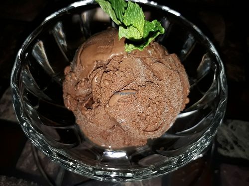 Vegan chocolate ice-cream! at Karma Kitchen in Chiang Mai